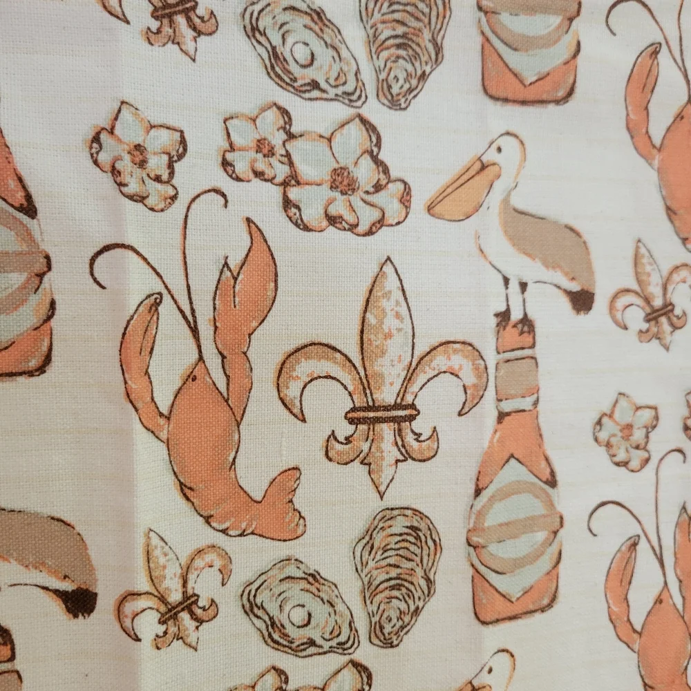 Seafood Tea Towel ~ The Royal Standard ~ Cajun ~ Nautical ~ Pelican ~ Oyster ~